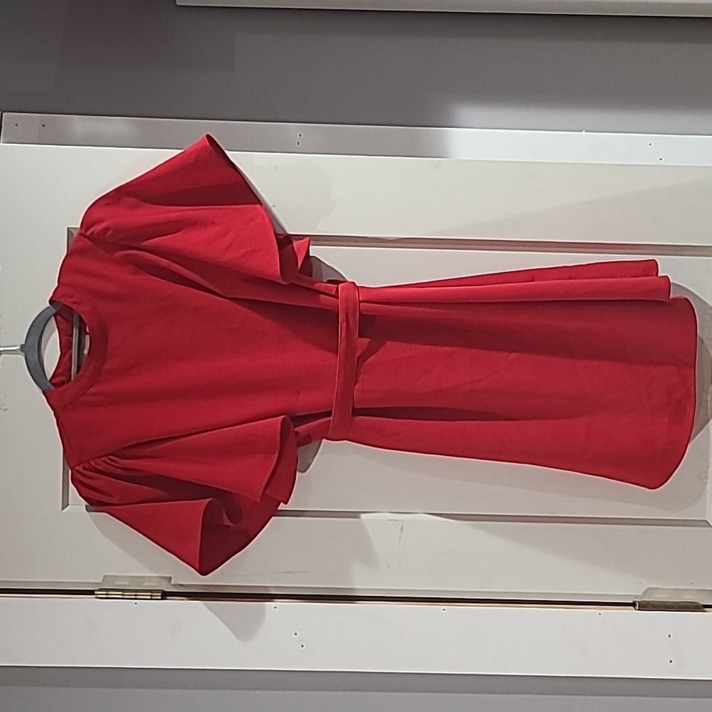 The impeccable pig red knee high dress